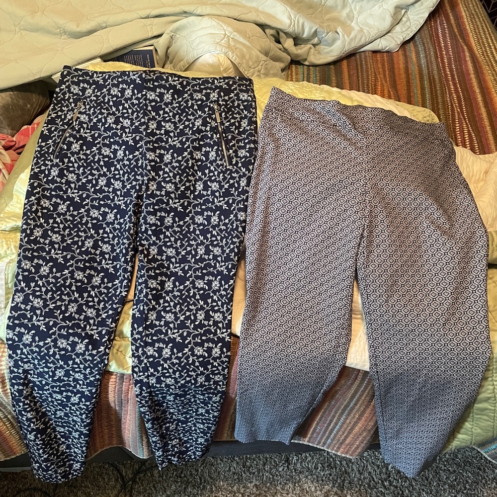 Navy ankle pants- tight with stretch!